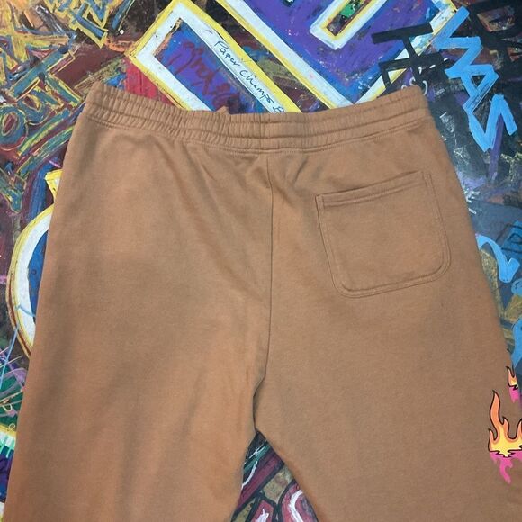 Neff “It’s All Good” Polar Bear Sweatpants | Brown Flame Joggers | Size XL - Picture 12 of 13